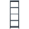 Rack de stockage Vidaxl 125 kg 60x30x180 cm en plastique noir