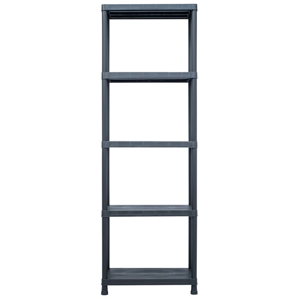 Rack de stockage Vidaxl 125 kg 60x30x180 cm en plastique noir