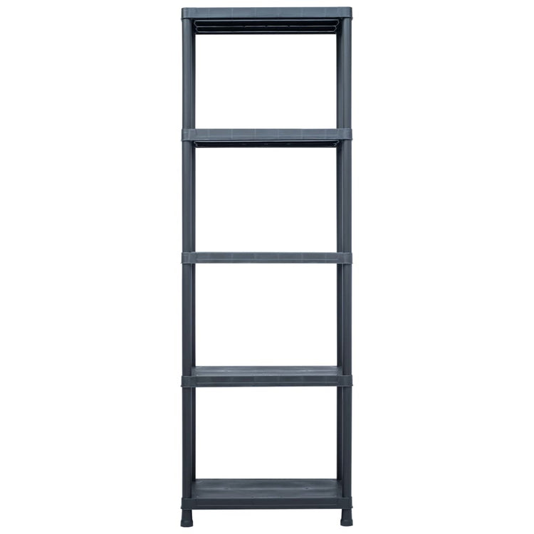Rack de stockage Vidaxl 125 kg 60x30x180 cm en plastique noir