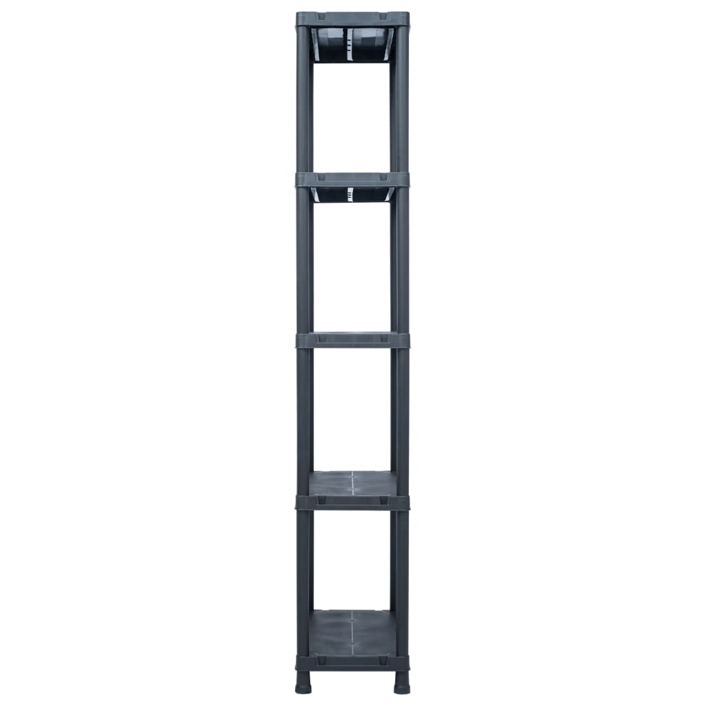 Rack de stockage Vidaxl 125 kg 60x30x180 cm en plastique noir