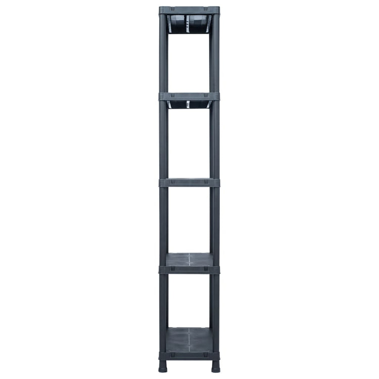 Rack de stockage Vidaxl 125 kg 60x30x180 cm en plastique noir