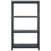 Rack de stockage Vidaxl 200 kg 80x40x138 cm en plastique noir