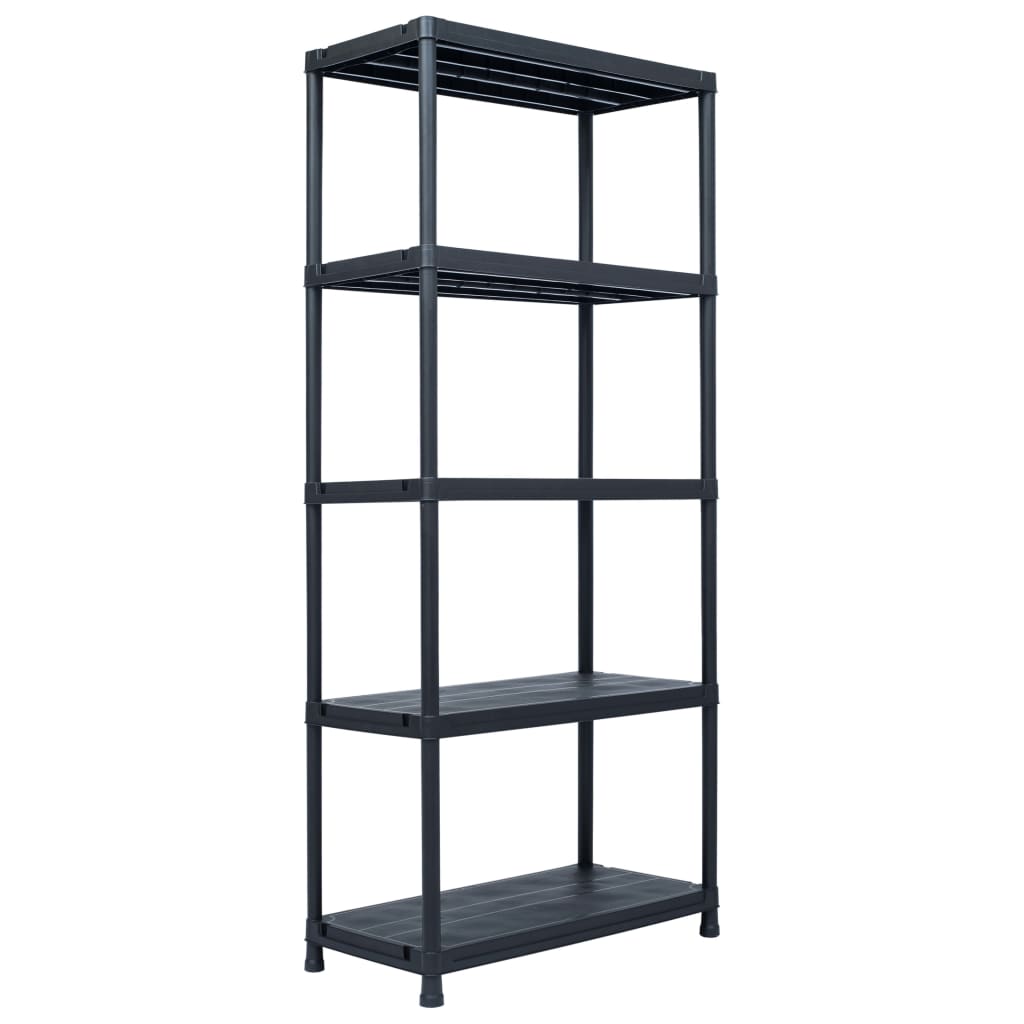 Rack de rangement Vidaxl 500 kg 90x60x180 cm en plastique noir