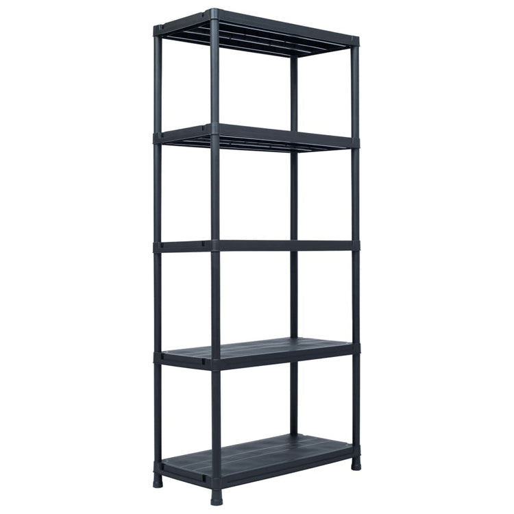 Rack de rangement Vidaxl 500 kg 90x60x180 cm en plastique noir