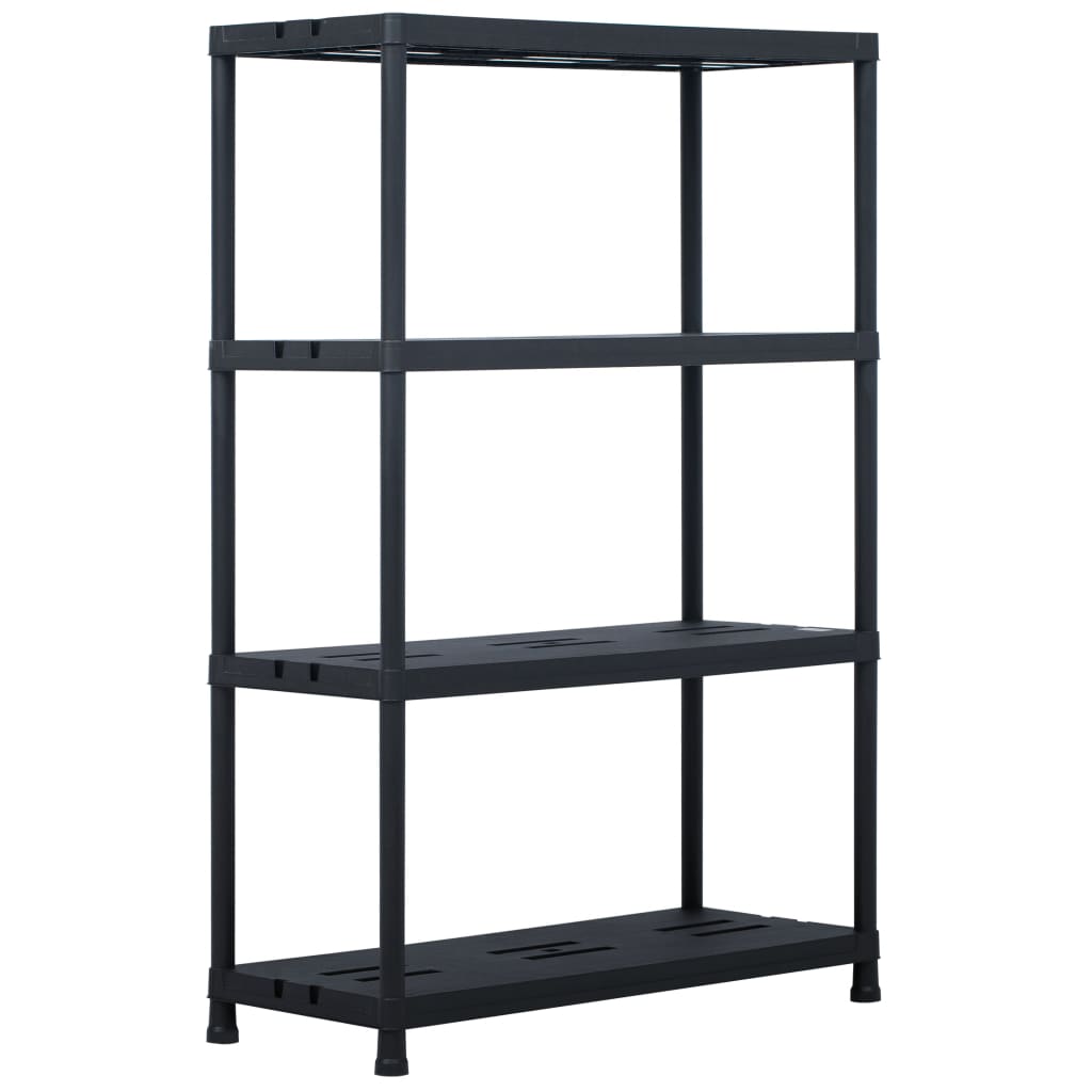 Rack de rangement Vidaxl 220 kg 90x40x138 cm en plastique noir