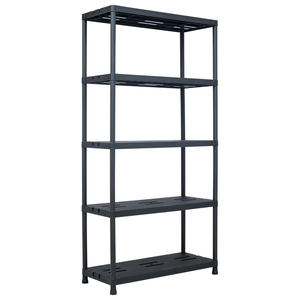 Rack de rangement Vidaxl 260 kg 90x40x180 cm en plastique noir