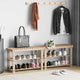 Racks de chaussures Vidaxl avec canapé 2 pc en bois massif
