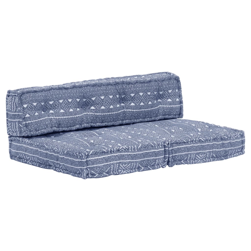 Vidaxl pouf tissu indigo