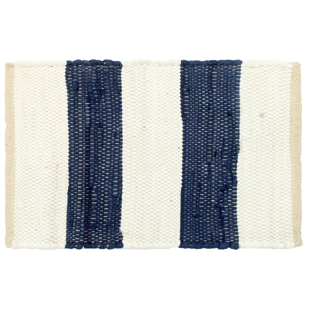 Vidaxl Placemats 6 St Chindi rayé 30x45 cm bleu et blanc