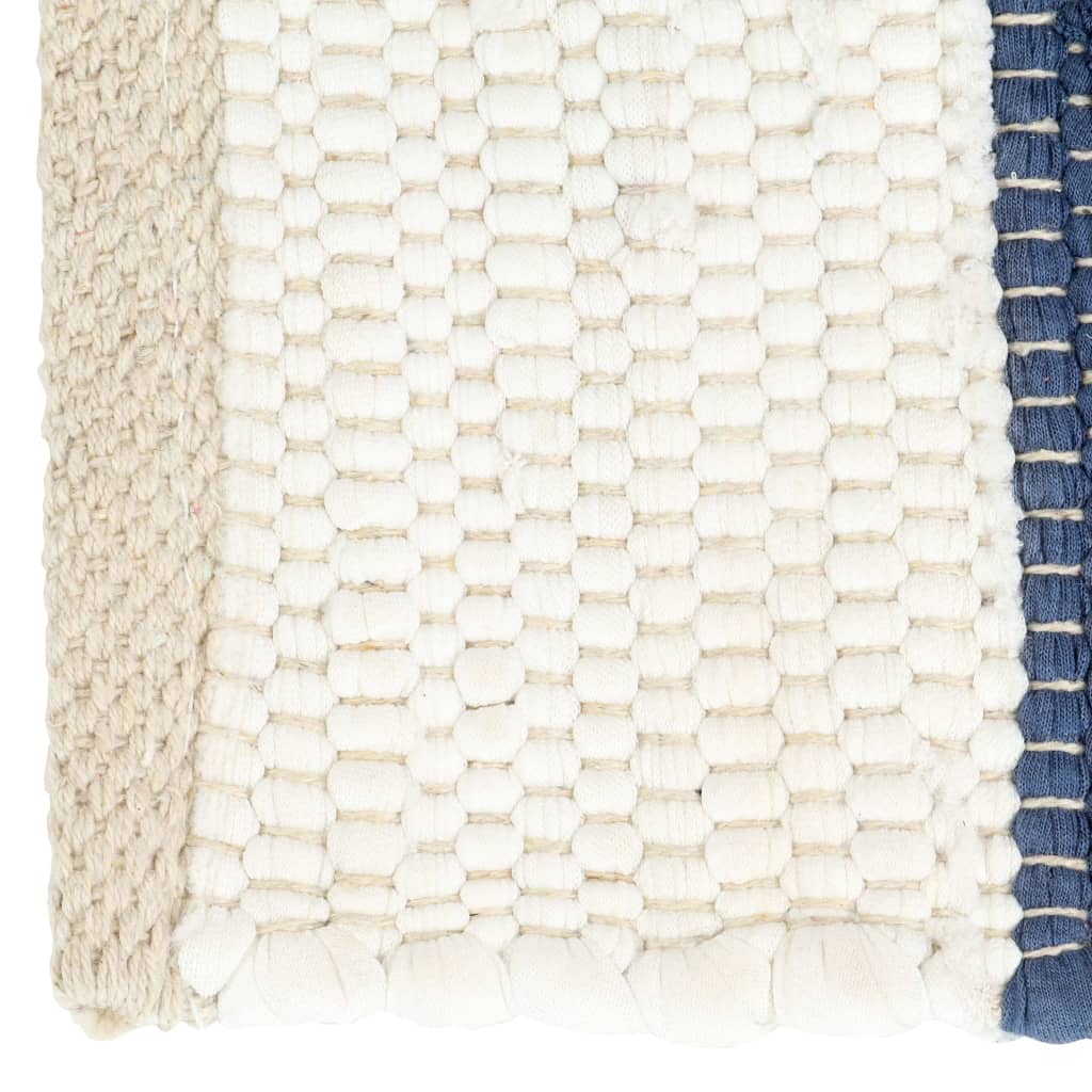 Vidaxl Placemats 6 St Chindi rayé 30x45 cm bleu et blanc