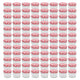 Vidaxxl pots de confiture blanc avec couvercles rouges 96 pcs 110 ml verre