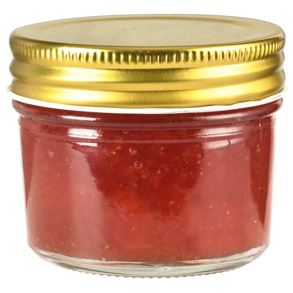 Pots de confiture Vidaxxl avec couvercles dorés 96 pcs 110 ml verre