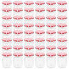 Vidaxl Jams Jars avec couvercles rouges 48 PCS 230 ml de verre