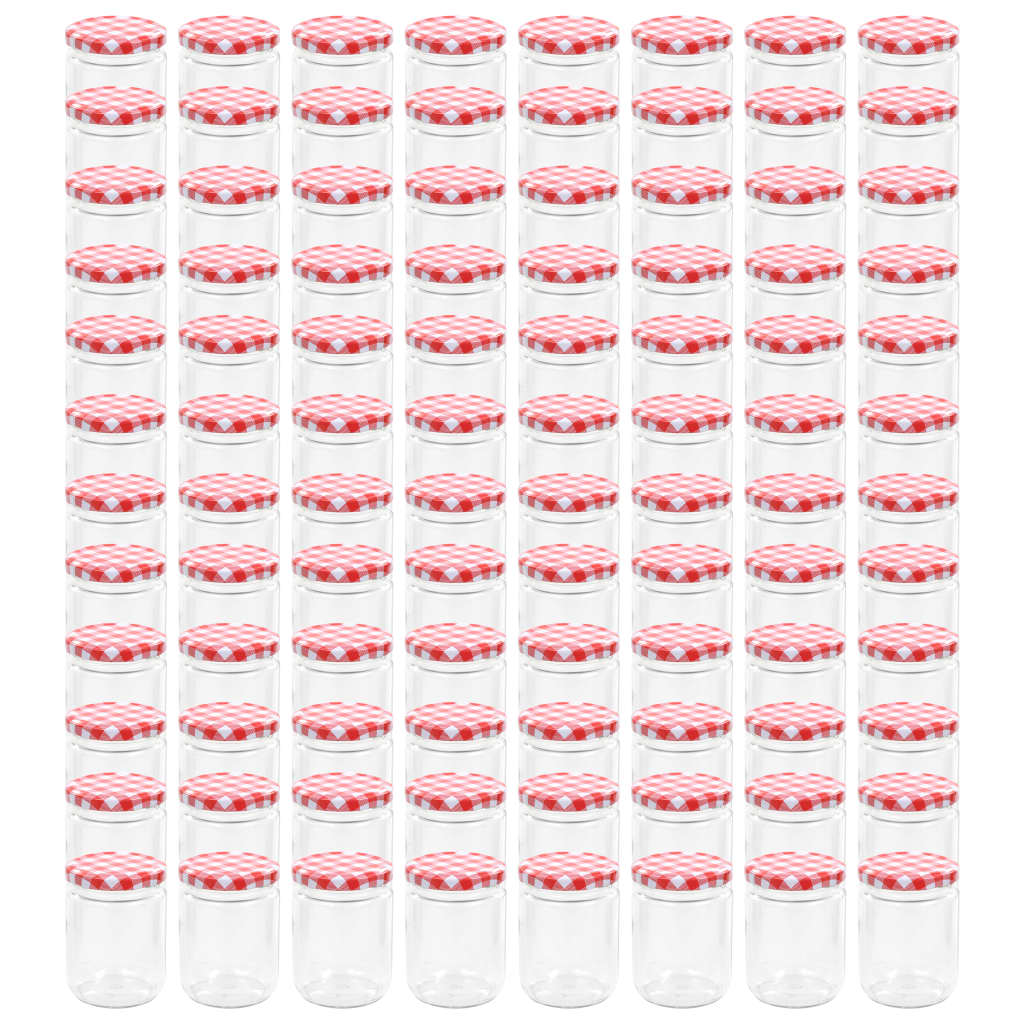 Vidaxl Jams Jars avec couvercles rouges 96 st 230 ml de verre