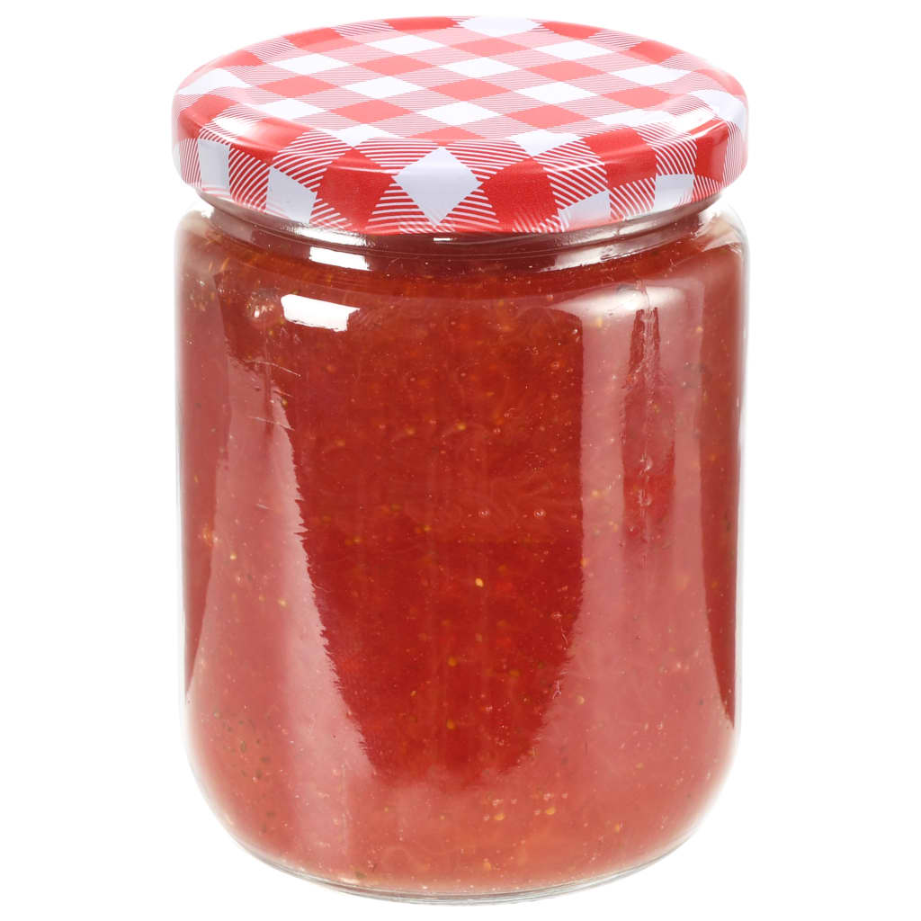 Vidaxl Jams Jars avec couvercles rouges 96 st 230 ml de verre