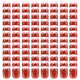 Vidaxl Jams Jars avec couvercles rouges 96 st 230 ml de verre