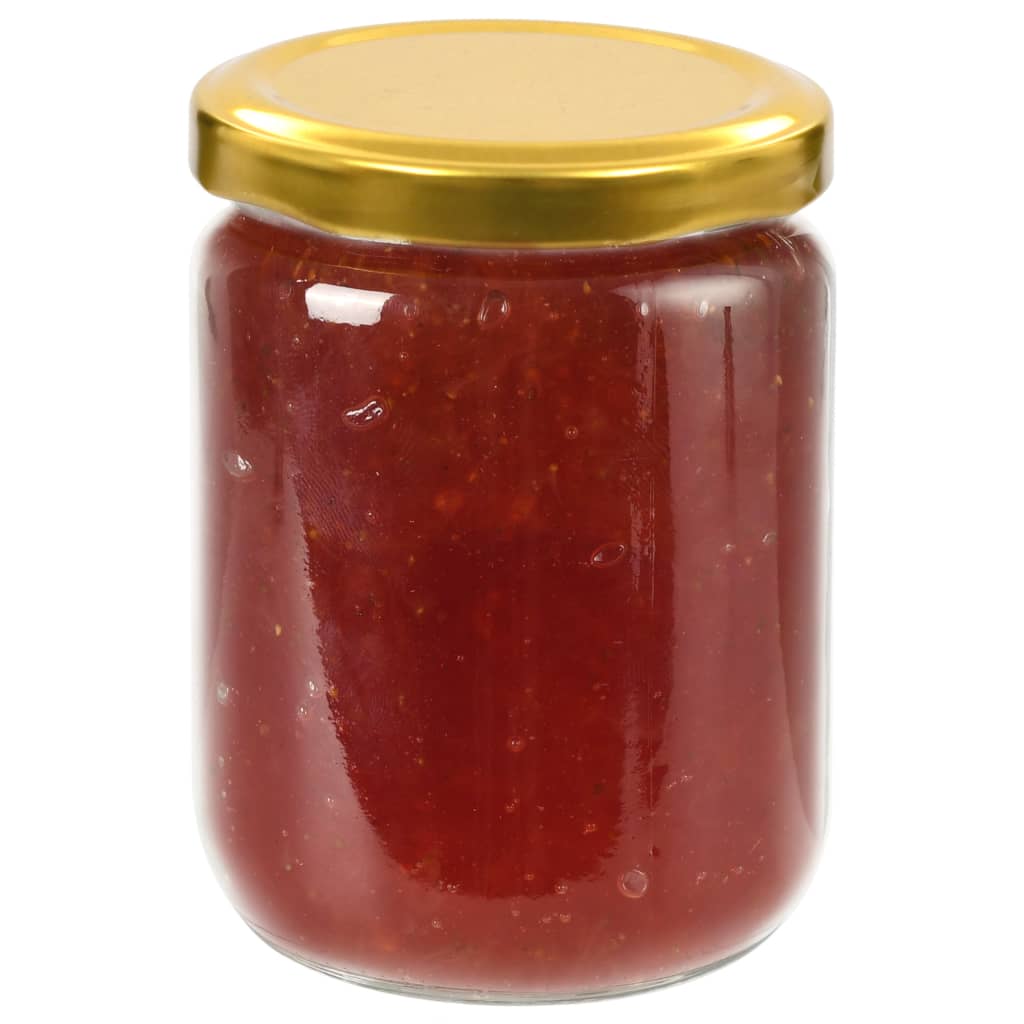 Vidaxl Jams Jars avec couvercles colorants en or 96 st 230 ml de verre