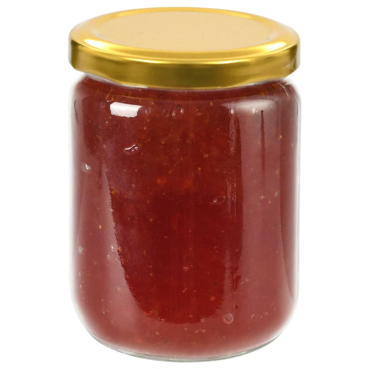 Vidaxl Jams Jars avec couvercles colorants en or 96 st 230 ml de verre