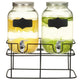 DISTRIBUTIONS DE DUISSEMENT VIDAXL 2 ST avec du verre standard 2 x 4 L