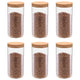 Pots de rangement vidaxl avec couvercle de liège 6 st 1400 ml de verre