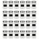 Pots de stockage Vidaxl avec autocollants 24 st 300 ml