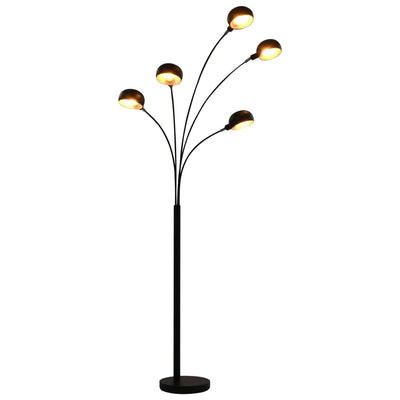 Lampe vidaxl debout 5xe14 200 cm noir et or