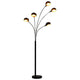 Lampe vidaxl debout 5xe14 200 cm noir et or