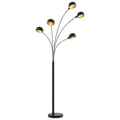Lampe vidaxl debout 5xe14 200 cm noir et or