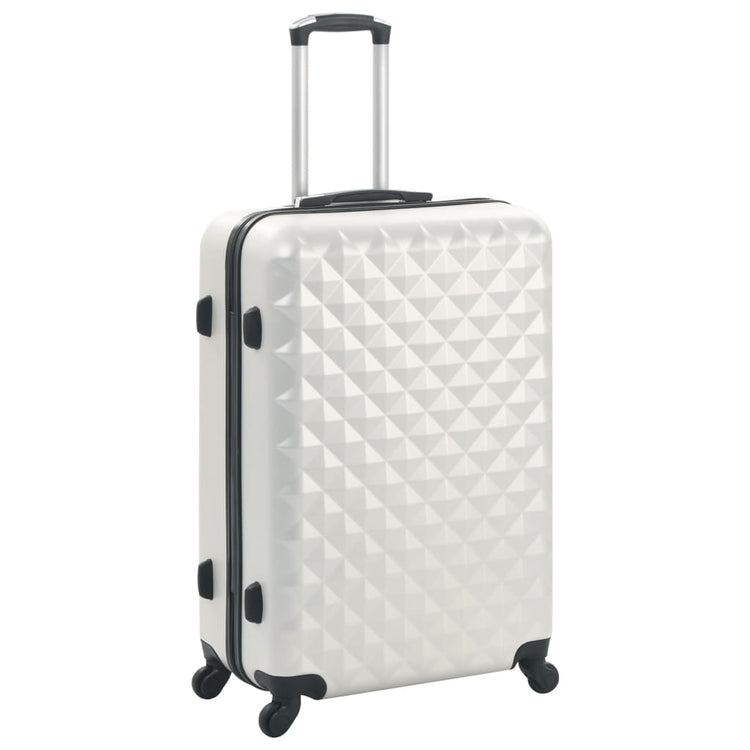 Vidaxl en 3 parties bagages durs ensembles clairs en argent coloré