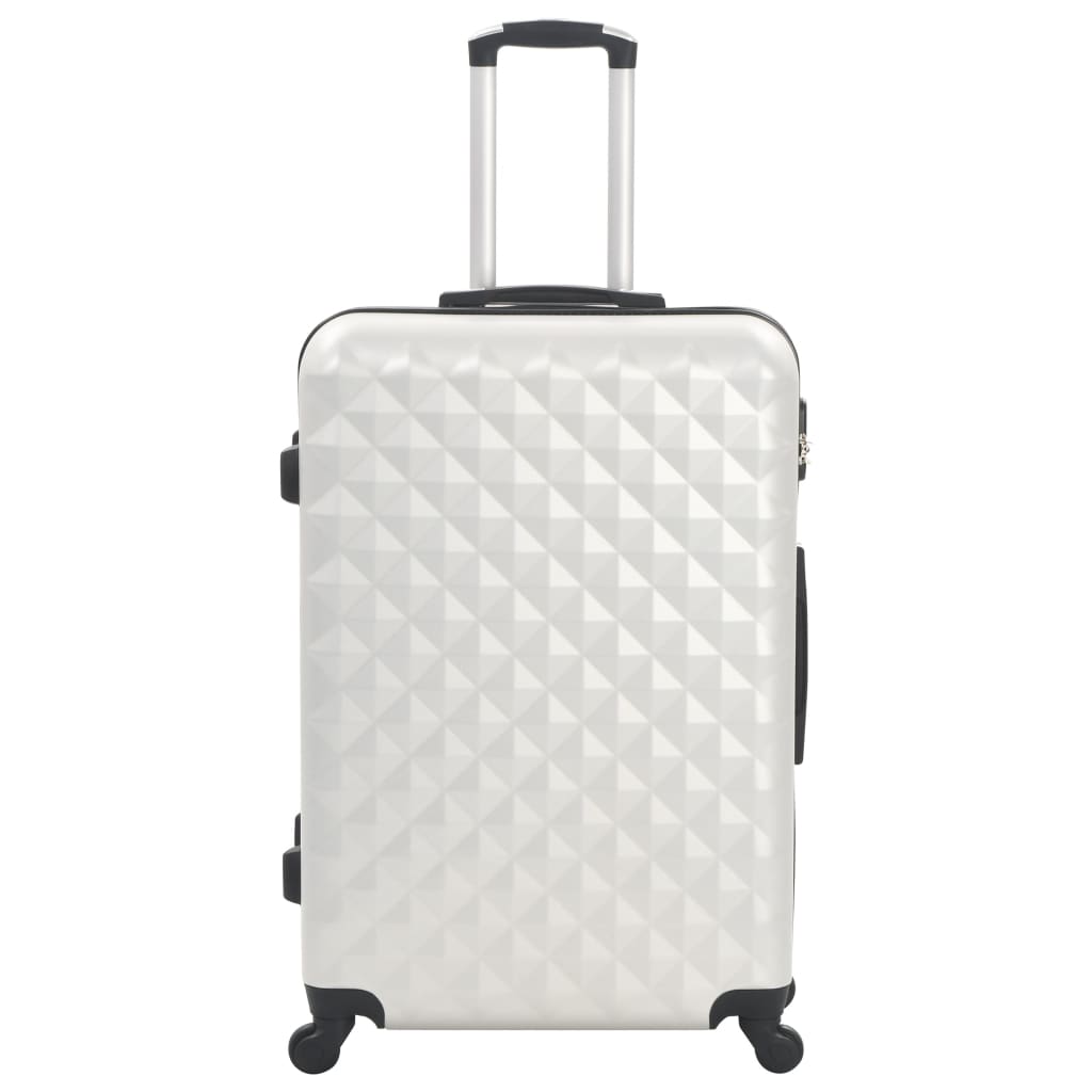 Vidaxl en 3 parties bagages durs ensembles clairs en argent coloré