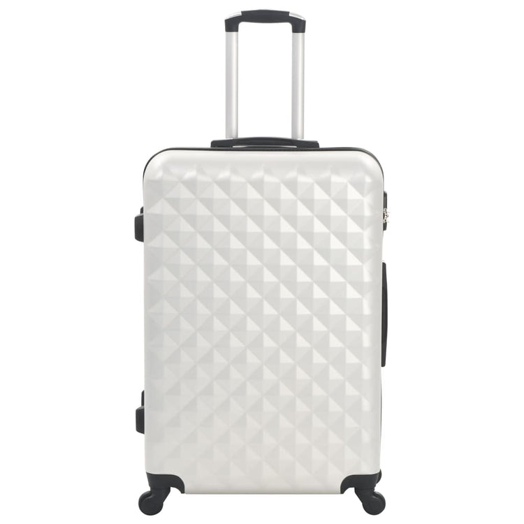 Vidaxl en 3 parties bagages durs ensembles clairs en argent coloré