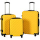 Vidaxl ensemble de valises rigides 3 pièces abs jaune