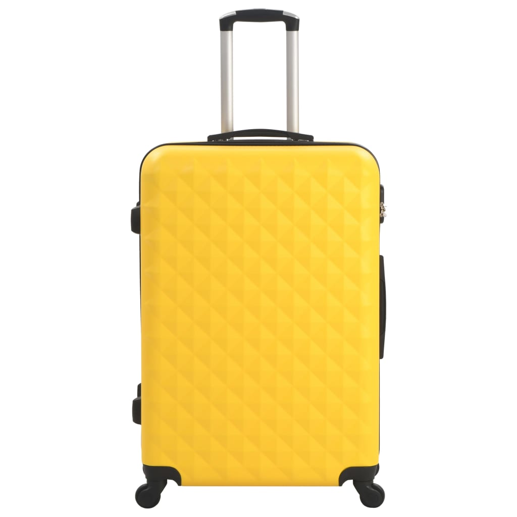 Vidaxl ensemble de valises rigides 3 pièces abs jaune