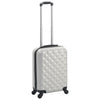 Vidaxl Hard Suitcase Clear Silver colored
