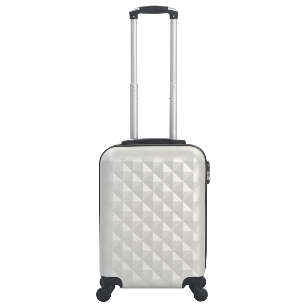 Vidaxl Hard Suitcase Clear Silver colored