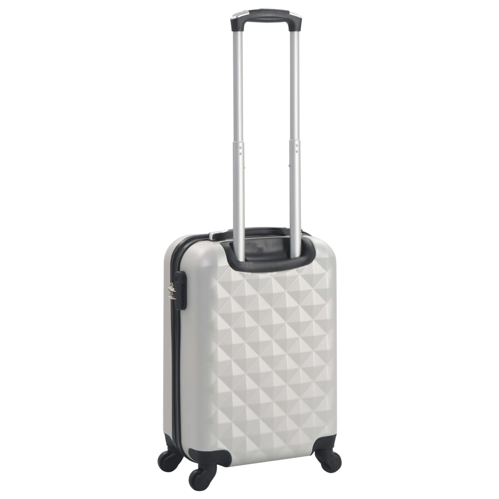 Vidaxl Hard Suitcase Clear Silver colored