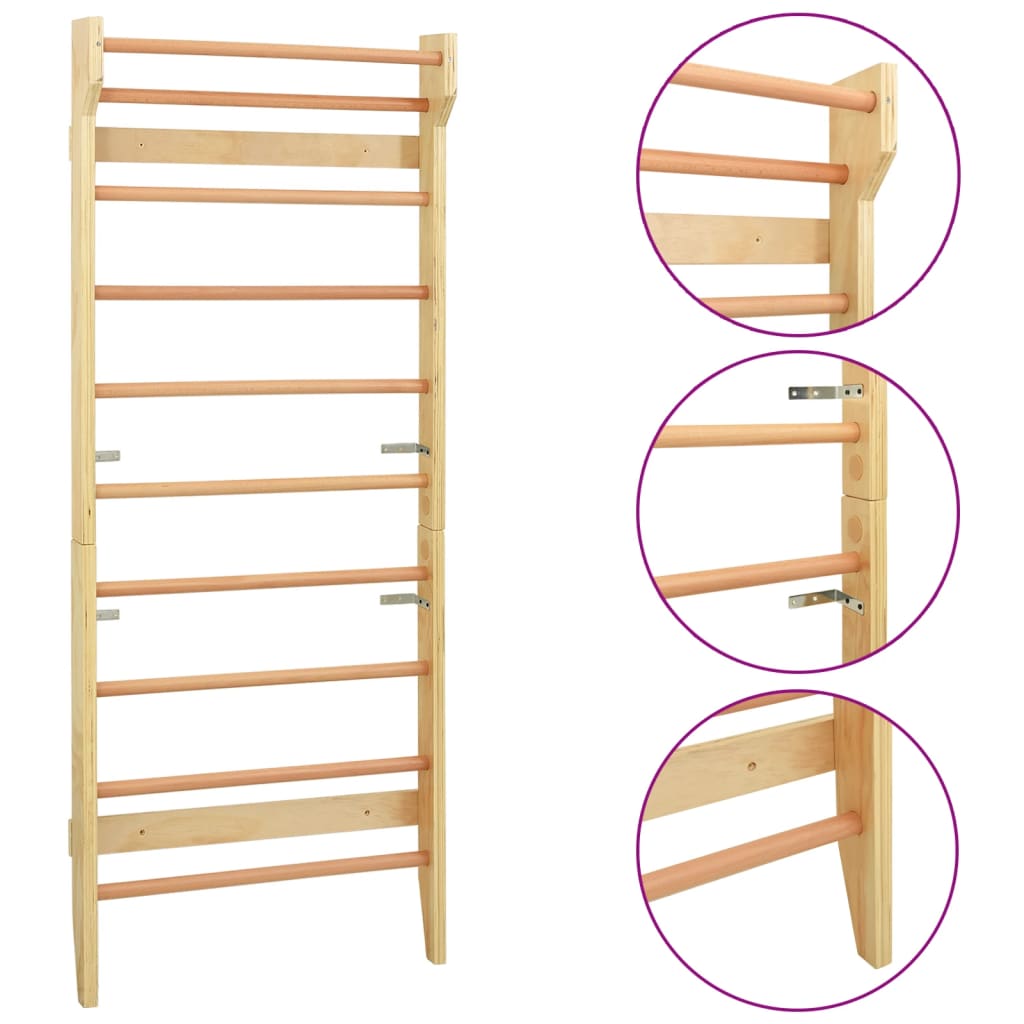 Rack d'escalade Vidaxl 80x15.8x195 cm Bois