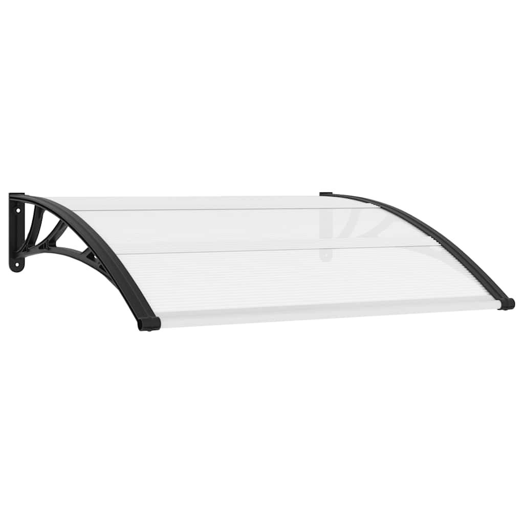 Vidaxl Door auvent 120x75 cm pc noir et transparent