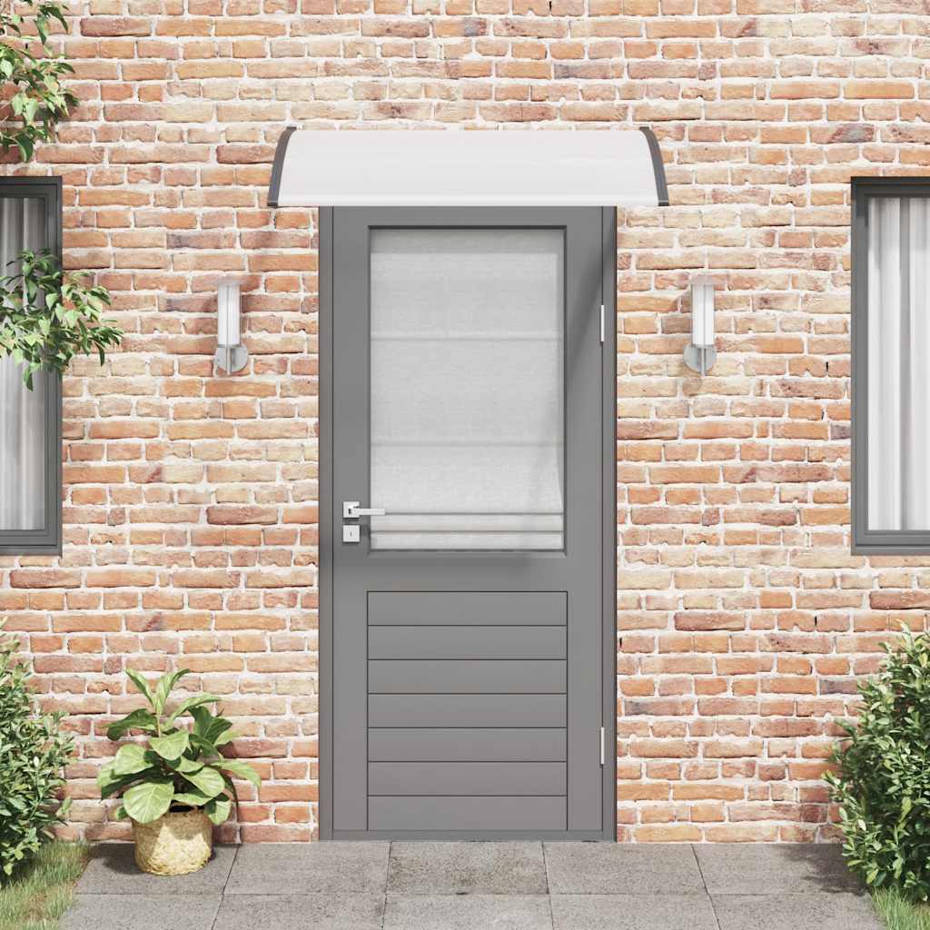 Vidaxl Door auvent 120x75 cm pc noir et transparent