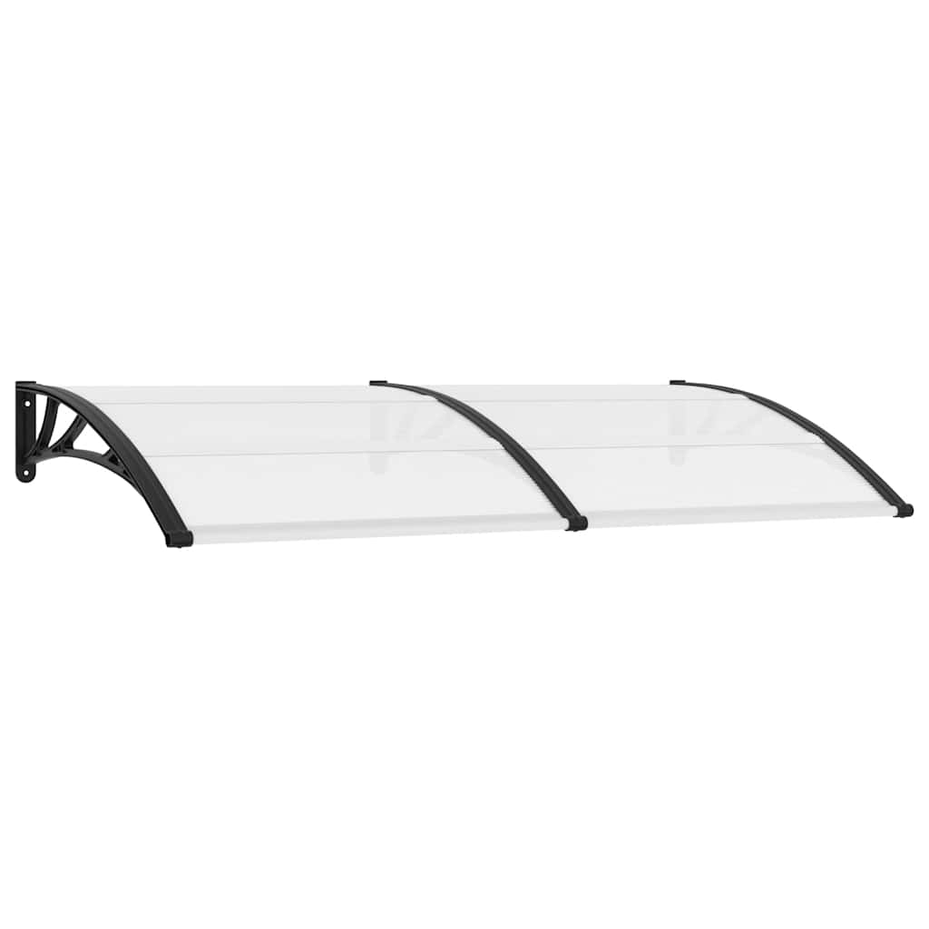 Vidaxl Door auvent 200x75 cm pc noir et transparent