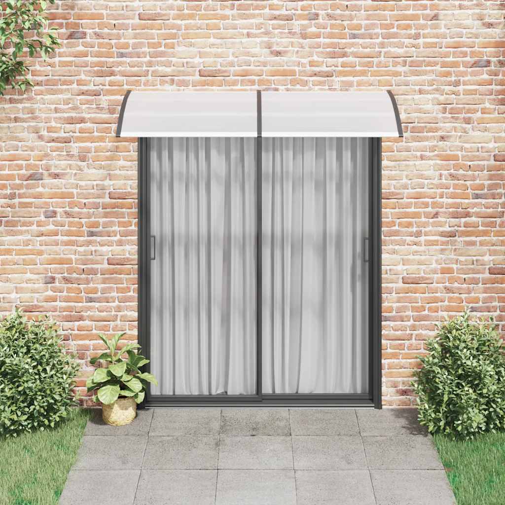 Vidaxl Door auvent 200x75 cm pc noir et transparent