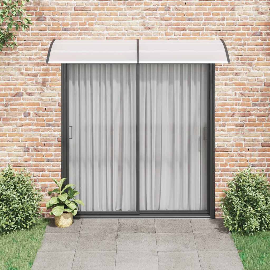 Vidaxl Door auvent 240x75 cm pc noir et transparent