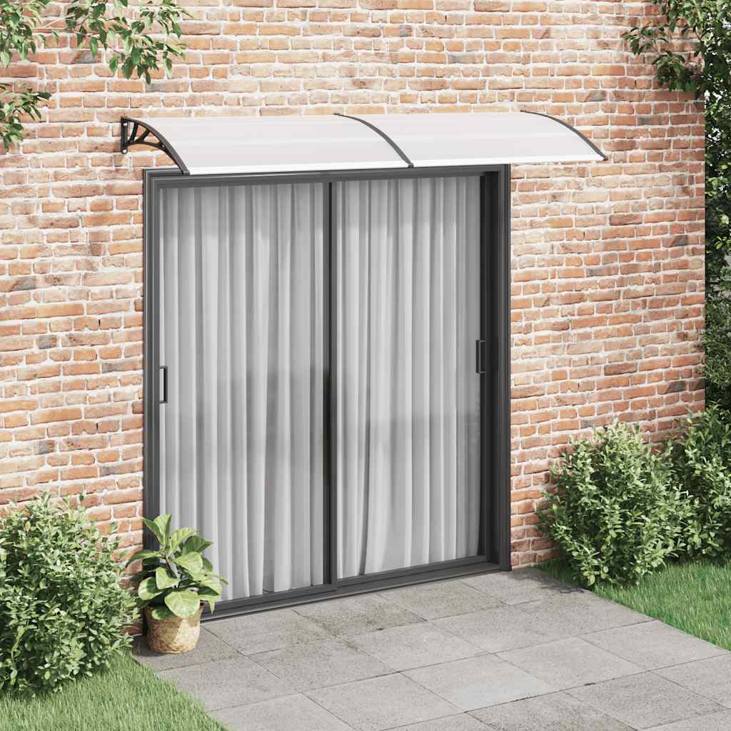 Vidaxl Door auvent 240x75 cm pc noir et transparent