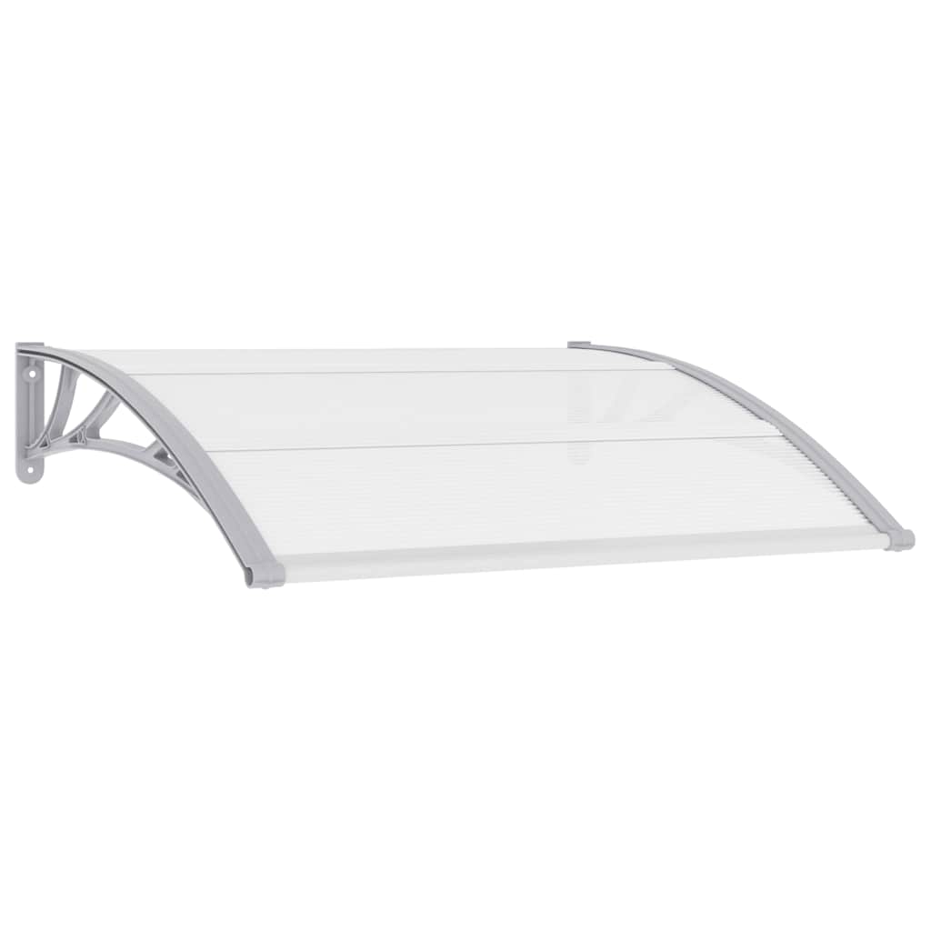 Vidaxl Door auvent 120x75 cm pc gris et transparent