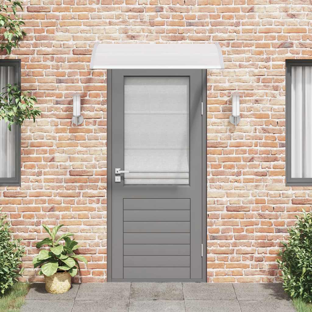 Vidaxl Door auvent 120x75 cm pc gris et transparent