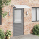 Vidaxl Door auvent 120x75 cm pc gris et transparent