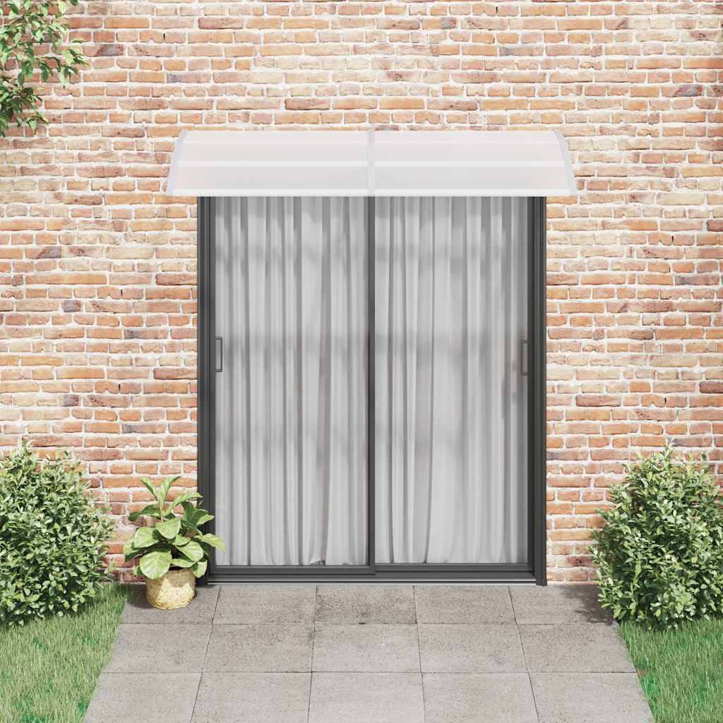 Vidaxl Door auvent 200x75 cm pc gris et transparent
