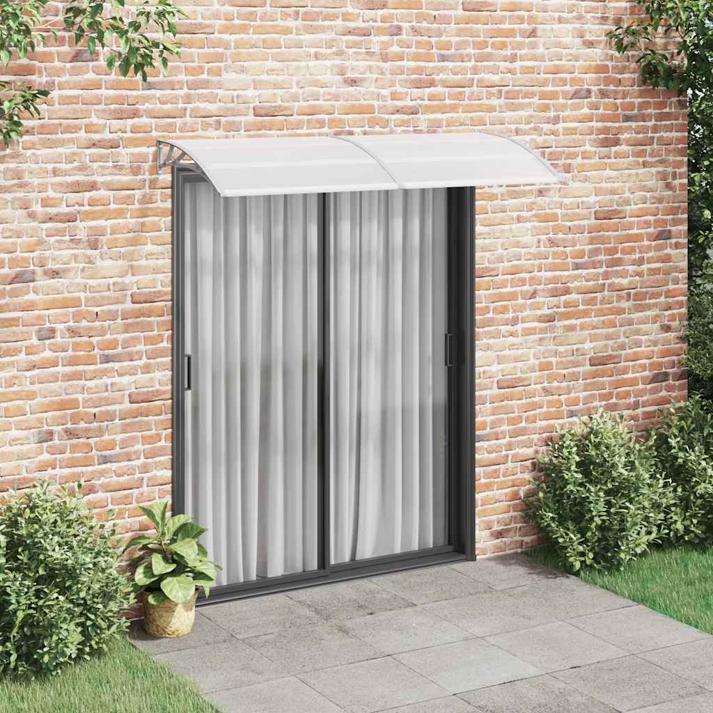 Vidaxl Door auvent 200x75 cm pc gris et transparent