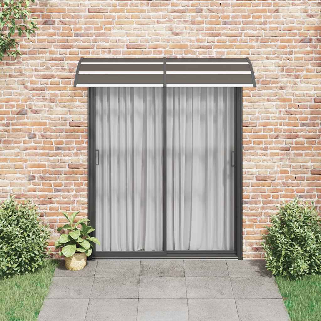 Vidaxl Door auvent 200x75 cm pc noir