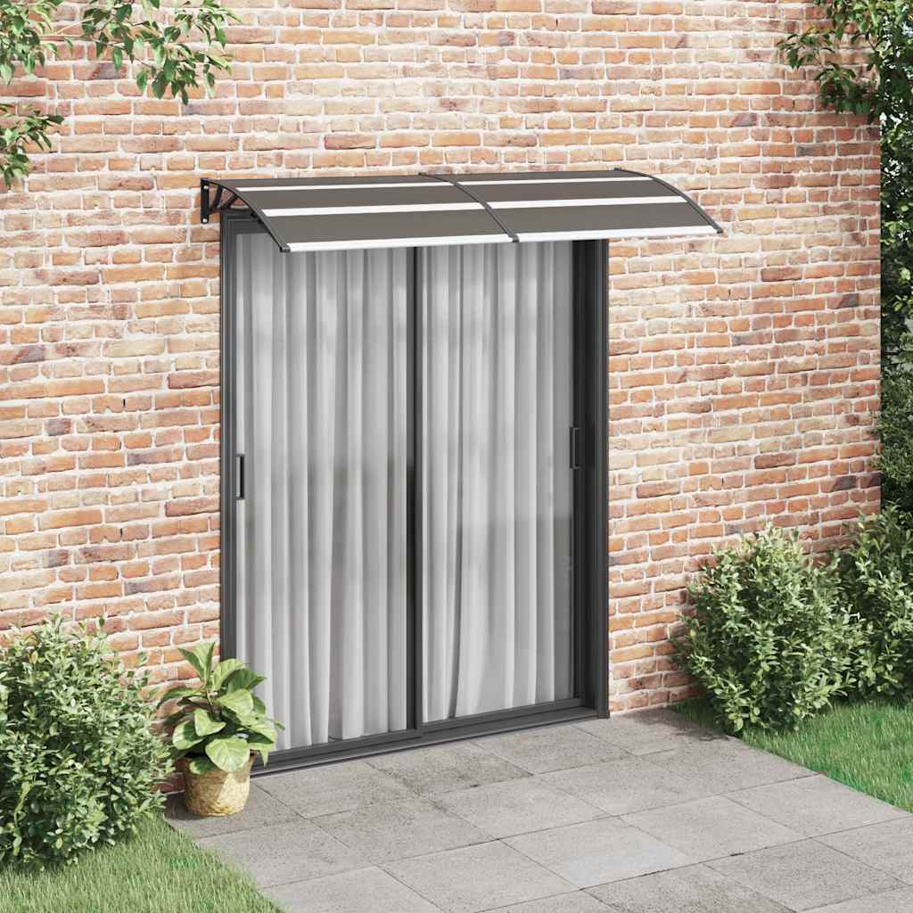 Vidaxl Door auvent 200x75 cm pc noir